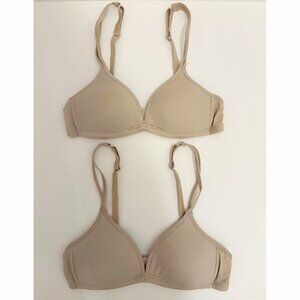(2) Tween Bee Full Coverage Soft Cup Bras - Natural, 30A